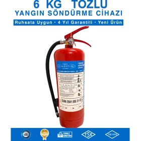Resim Valentina Vallentina 6 Kg Kuru Kimyevi Tozlu Yangın Tüpü 