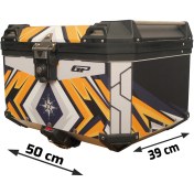 Resim Gp Kompozit Dsn07 Universal 45 Lt Desenli Alüminyum Motosiklet Çantası 