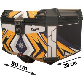 Resim Gp Kompozit Dsn07 Universal 45 Lt Desenli Alüminyum Motosiklet Çantası 