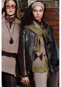 Resim Manuka Retro Tarz Oversıze Deri Ceket Acı Kahve Acı Kahve 