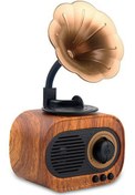 Resim Genel Markalar B5 Nostaljik Mini Gramafon Radyo Usb Aux Bluetooth Radyo Yüksek Ses Kalitesi 