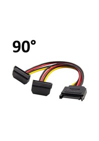 Resim 90 Derece Sata Power Çoğaltıcı 2 Li Y Splitter Sata Güç Kablo 