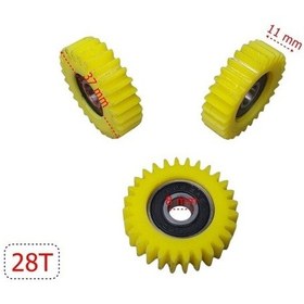Resim E-bike Pedal Destekli Plastik Dişli Rulmanlı 3 Lü Set 28t Sarı 