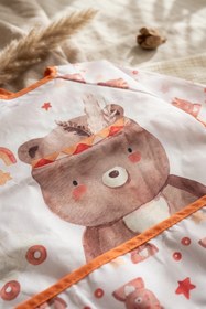 Resim Bebechi Bery Boho Sıvı Geçirmez Uzun Kollu Bebek Mama Önlüğü - Boho Ayıcık Desenli, Cepli Ve Leke Tutmaz Blw 