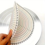 Resim 26cm Seramik Altı Boyama Aracı, DIY Pottery Yuvarlak Bölücü, Dairesel Eşit Parça Kart Ruler, Çömlek Yapımı için El Aleti, Plastik Malzeme, Güç Gerektirmez 