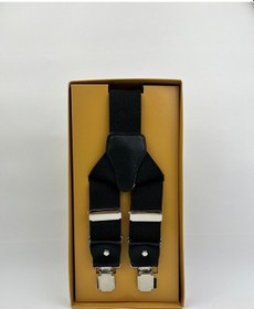 Resim Siyah Düz Erkek Pantolon Askısı Siyah 