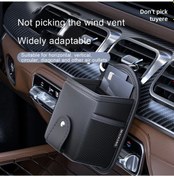 Resim Dashanshop Yaseenlın Araç Havalandırma Organizer Siyah Manyetik Cep Telefonu Gözlük Tutucu Çift Bölmeli 