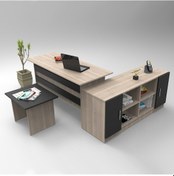 Resim Robinhome Robin Home Verona Abf Ofis Büro Seti Çalışma Masası Takımı Meşe-S 