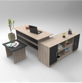 Resim Robinhome Robin Home Verona Abf Ofis Büro Seti Çalışma Masası Takımı Meşe-S 