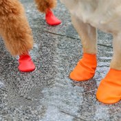 Resim Dört Mevsim Köpek Ayakkabıları, Yağmurlu ve Karlı Günlerde Köpek Pati Koruma İçin Kullanılır, Yazın Yüksek Sıcaklık ve Kışın Düşük Sıcaklık İçin, 4 Adet Su Geçirmez Kauçuk Köpek Botları, Dayanıklı Su Geçirmez Köpek Ayakkabıları, Kaymaz Pati Koruyucu 