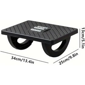 Resim Chuangyinshop Siyah 1 Adet Ergonomik Ofis Ayak Dinlenme Altı Masajlı Ayaklık Evden Çalışma Siyah 