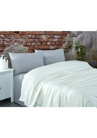 Resim Komfort Home Çift Kişilik Ranforce %100 Pamuk Pike / Krem 