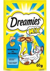 Resim Dreamies Mix Somonlu ve Peynirli Kedi Ödül Bisküvisi 60 G 