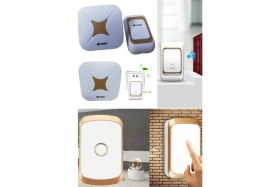 Resim Munico Kablosuz Kapı Zili Su Geçirmez Kablosuz Kapı Zili Uzaktan Arama Su Geçirmez Akıllı Müzik Kapı Zili 