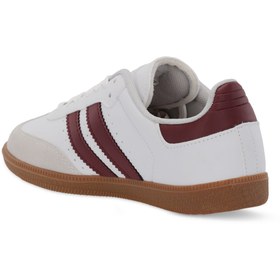 Resim Slazenger Kadın Bağcıklı Günlük Ayakkabı Beyaz Bordo 