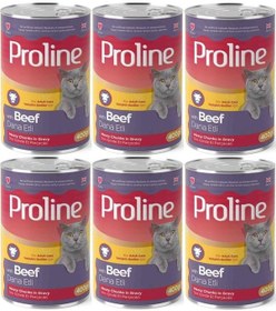 Resim Pro Line Dana Etli Yetişkin Kedi Konservesi 6 x 400 G 