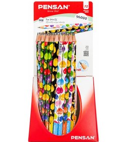 Resim Balonlar Desenli Kurşun Kalem 2b Pensan 6 Adet Çok Renkli 