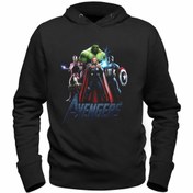 Resim Alfa Tshirt Avengers Baskılı Çocuk Siyah Sweatshirt 