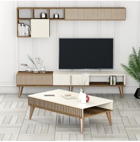 Resim Variant Milan Tv Ünitesi Ve Orta Sehpa Takımı -Ceviz/ Krem 