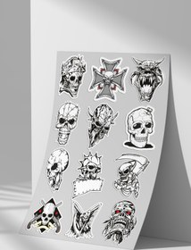 Resim Sticker Market Kuru Kafa Sticker Seti Düz Yüzeyler İçin A4 Boyutu Çıkartma Etiket Seti 