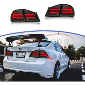 Resim Honda Civic Fd6 2008-2009 Bmw Dizayn Füme Ledli Arka Stop 