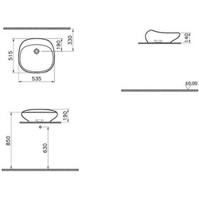 Resim VitrA İstanbul 4520B403-0016 Çanak Lavabo, 50 CM Beyaz, VitrA Clean 