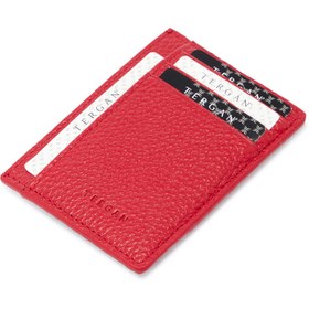 Resim Kırmızı Deri Unisex Kredi Kartlık - S1KK00001676-B68 