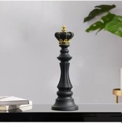 Resim Lijinxu Magideal Uluslararası Satranç Heykel Süsleme Siyah Kral 