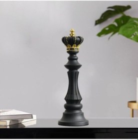 Resim Lijinxu Magideal Uluslararası Satranç Heykel Süsleme Siyah Kral 