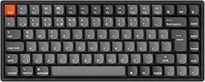 Resim Keychron K2 Max%75 RGB Türkçe Red Switch Kablosuz Alüminyum Çerçeve Karbon Siyah Mekanik Klavye 