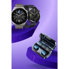 Resim Svoria Store Ikili Set Akıllı Saat ve Bluetooth Kulaklık Kablosuz Uzun Pil Ömrü Spor Modları 