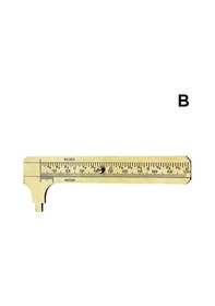 Resim Mini Pirinç Ölçeği 80/100mm Sürgülü Ölçer Sürmeli Kaliper Cetvel Seti Ölçme Aracı K888 