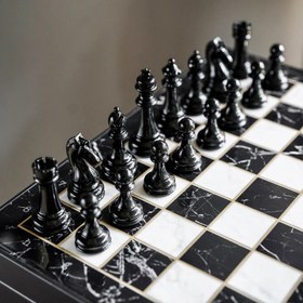 Resim Lüks Büyük Boy Klasik Satranç Seti Ahşap Satranç, Hediyelik Satranç Seti - Orta Boy 30 x 30 x 6 cm 