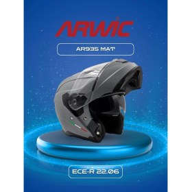Resim Arwic Kask Çene Açılır AR935 Mat Gri 