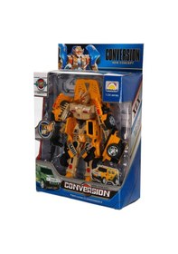 Resim Sarı Hummer 1:24 Sesli Ve Işıklı Dönüşebilen Robot 22 Cm 