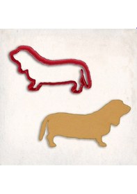 Resim Base Köpek Kurabiye Kalıbı Şekillendirici Kopat KIrmızı 