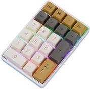 Resim Fangxuee 21 tuşları Mini klavye 2.4G kablosuz sayı pedi sayısal tuş takımı muhasebe Numpad oyun programlamatuş takımı A 