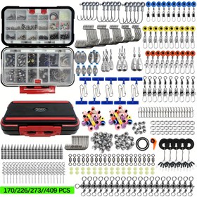 Resim 170/226/273/409 parça Ultimate Balıkçılık Yem Seti - Paslanmaz Çelik & Kurşun, Yeşil - Sevgililer Günü, Şükran Günü, Öğretmenler Günü, Babalar Günü için Mükemmel - Balık Tutkunları için - Baba, Eş veya Erkek Arkadaş için Harika Hediye 