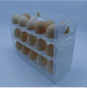 Resim Xuweiwei Transparent 30 Yuvalı Yumurtalık 3 Katlı Flip Tasarım Buzdolabı Kapagı Dondurucu Tezgah Saklama 