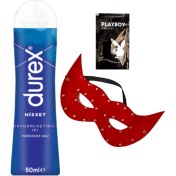 Resim Durex Pürüzsüz HISSET50 ml Jel + Kırmızı Deri Göz Maskesi + Ply Jel 