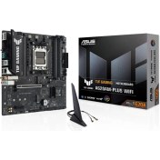 Resim Asus Tuf Gamıng A620AM-PLUS Wıfı Amd A620A Am5 Ddr5 7600 2xdp HDMI Çift M2 Usb3.2 Ax Wifi + Bt Aura Rgb 2.5gbit Lan Matx 8+2+1+1 Güç Aşamaları, Asus Tuf Protectıon, Bıos Flashback 