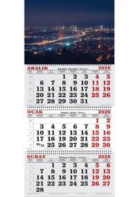 Resim 2026 Yılı Gemici Takvimi-gece Işıkları Ve Boğaz Köprüsü 