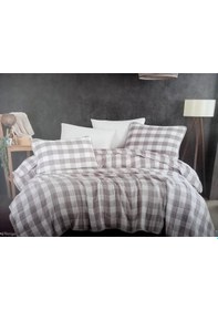 Resim Hobby Home Collection Çift Kişilik Müslin Yatak Örtüsü Takımı 240 X 260 Cm Yastık Kılıfı 2 Adet 50 X 70 Cm Bej 