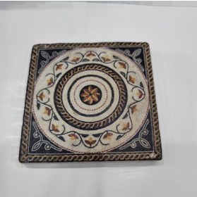 Resim Şeker Portakalım Dekoratif Figürlü Doğal Taş Banyo Gider Kapağı Süsü Tekli 10x10 Cm 