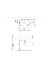 Resim Bocchi Sottile Slim Line 1600-027-0126 Tezgah Üstü Lavabo Mat Yeşil 1466841 