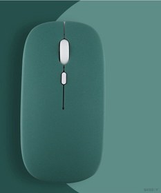 Resim Apple Uyumlu MacBook Şarj Edilebilir Sessiz Mouse Bluetooth + 2.4hz Wifi 