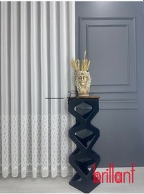 Resim Tül Perde Brillant Marka Dantel Eloise Etek Yoğun Baklava Ekru 