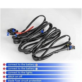 Resim Cloudstore Motorsiklet Led Sis Farı Röle Kablosu Yüksek Görünürlük Siyah Kablo Kırmızı 