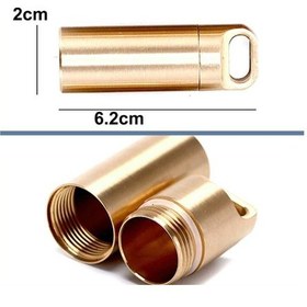 Resim Omeniv'den Pirinç Çelik Küllük Outdoor Hap İlaç Kutusu Anahtarlık Çok Renkli 