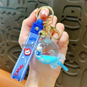 Resim Silver1 Yeni Sevimli Çizgi Film Işıklı Işık Kulomi Büyük Kulak Köpek Hediye Kutusu Anahtarlık Araba Okul Çantası Dıy Kolye Hediye (Yurt Dışından) 